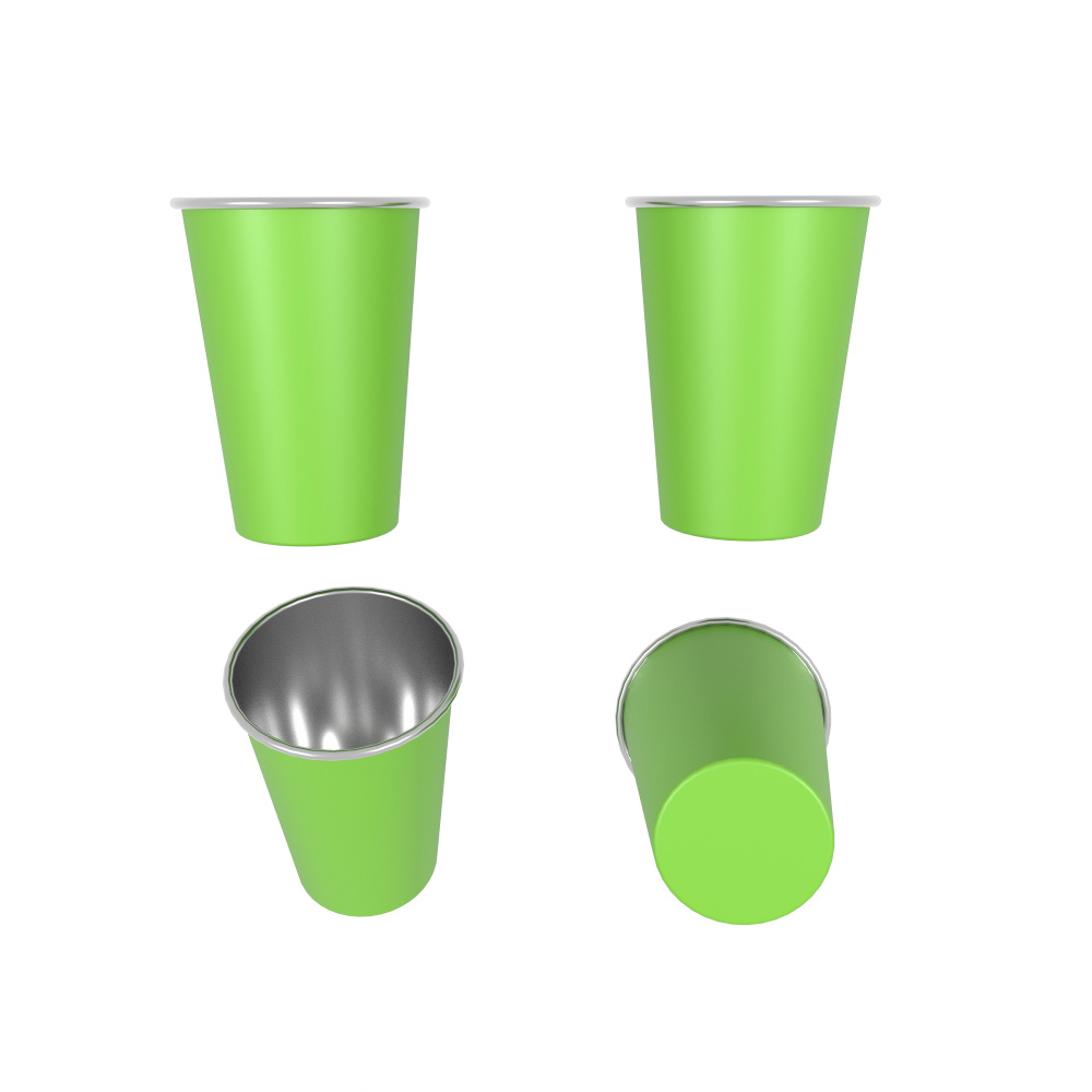 460 ml/16 oz einlagiger Becher mit gerolltem Rand C006