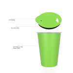 460 ml/16 oz einlagiger Becher mit gerolltem Rand C006