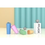 520 мл/16 унций термокружка для кофе с двойными стенками и откидной крышкой C003