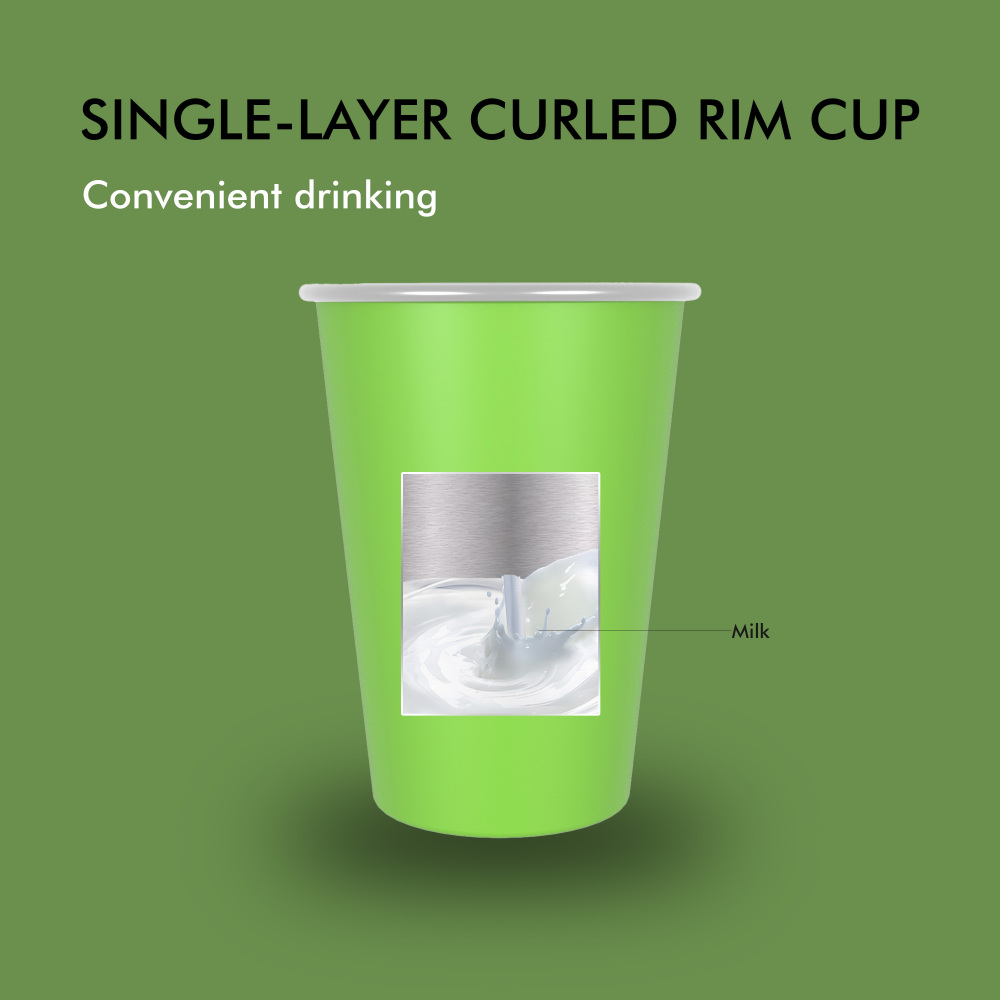 460ml/16OZ single-layer lip rolled cup C006