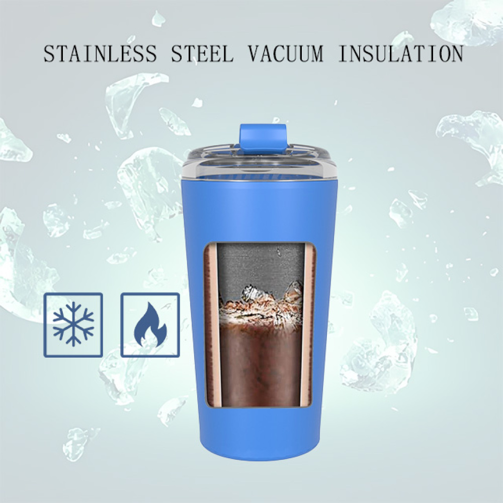 520ml/16OZ double wall insulated coffee cup with flip lid C003