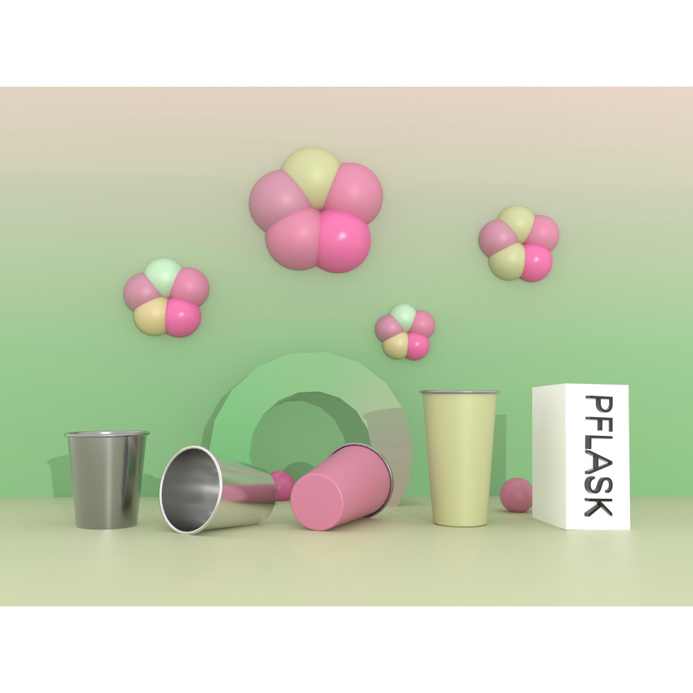 600 ml/20 oz einlagiger Becher mit gerolltem Rand C007