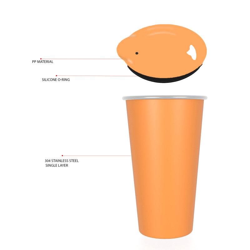 600ml/20OZ single-layer lip rolled cup C007