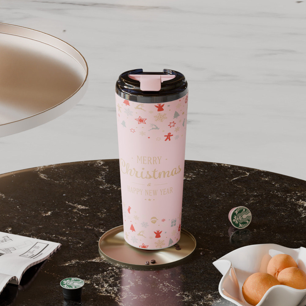 690 ml/23 oz doppelwandiger isolierter Kaffeebecher mit Klappdeckel C004