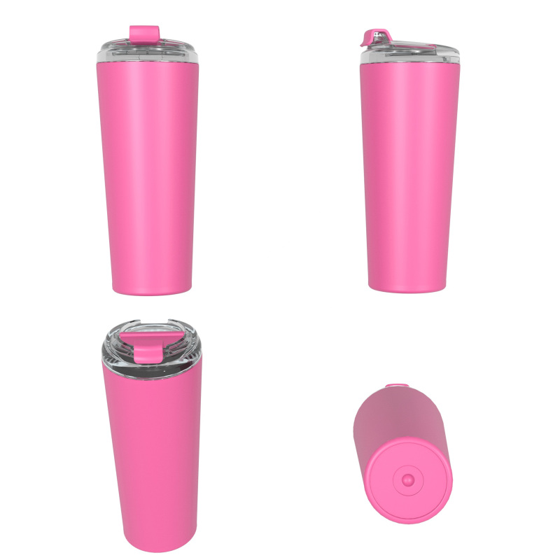 690ml/23OZ double wall insulated coffee cup with flip lid C004