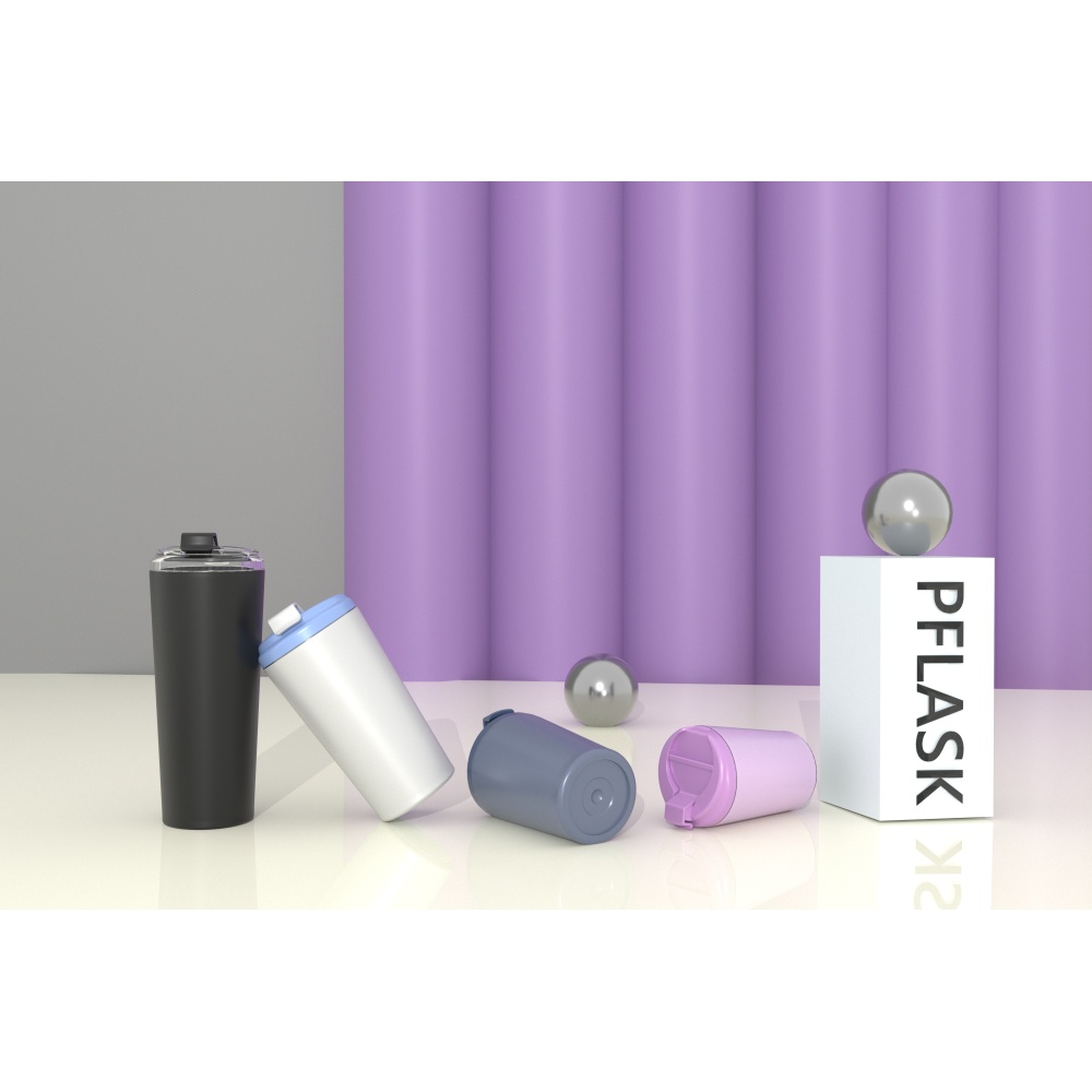 690ml/23OZ double wall insulated coffee cup with flip lid C004