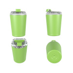 240 ml/8 oz doppelwandiger isolierter Kaffeebecher mit Klappdeckel C001