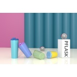 240 ml/8 oz doppelwandiger isolierter Kaffeebecher mit Klappdeckel C001