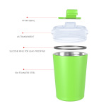240ml/8OZ double wall insulated coffee cup with flip lid C001
