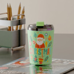 240ml/8OZ double wall insulated coffee cup with flip lid C001