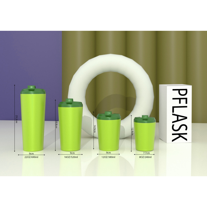 240ml/8OZ double wall insulated coffee cup with flip lid C001