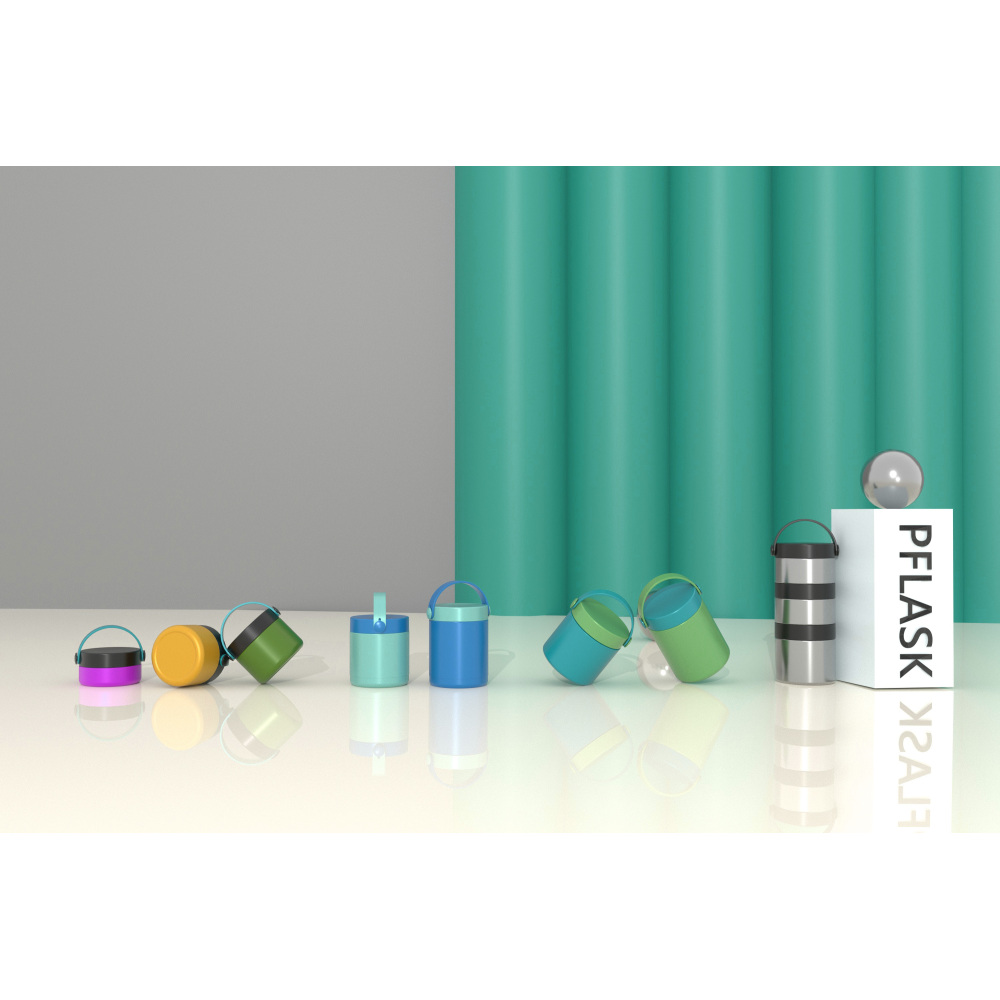 240 ml/8 oz einwandiger Lebensmittelbehälter mit Griffdeckel F001