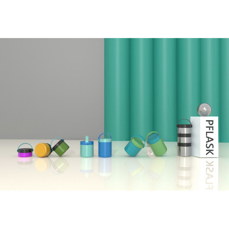 240 ml/8 oz einwandiger Lebensmittelbehälter mit Griffdeckel F001