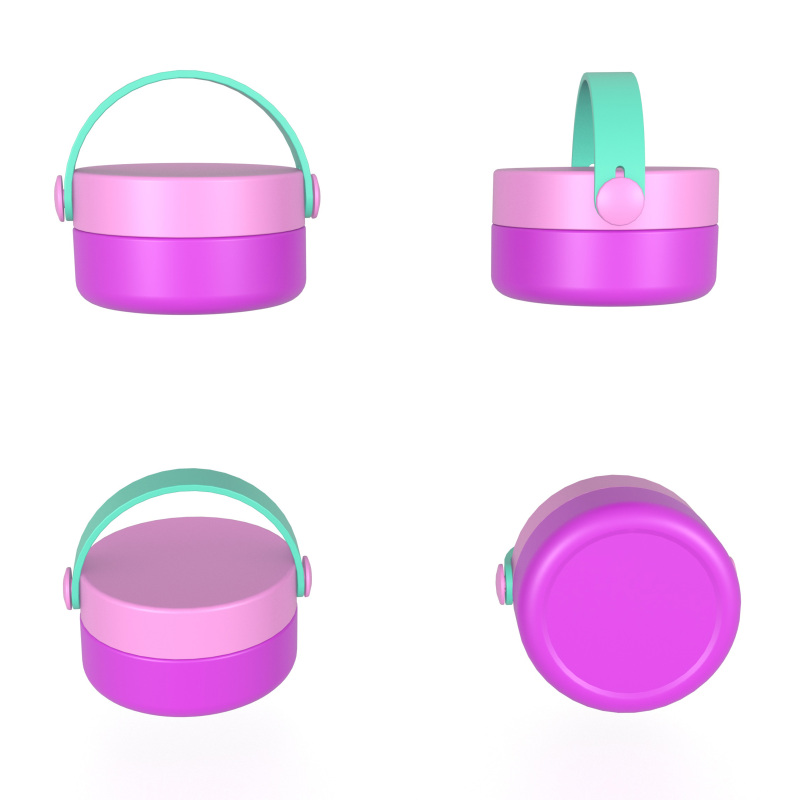 240ml/8OZ single wall food container with handle lid F001