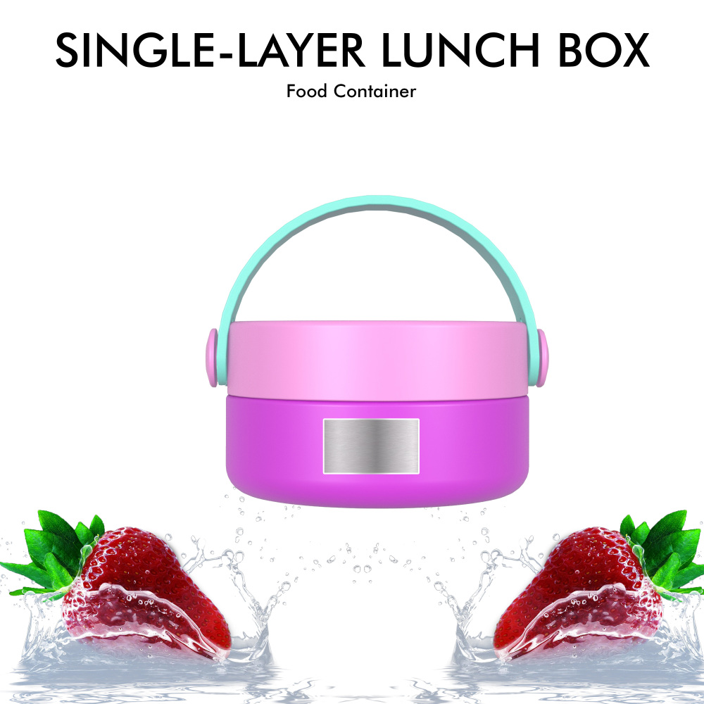 240ml/8OZ single wall food container with handle lid F001