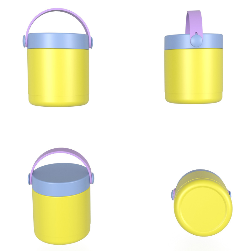 400ml/14OZ double wall insulated food container with handle lid F004