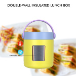 400ml/14OZ double wall insulated food container with handle lid F004