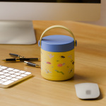 400ml/14OZ double wall insulated food container with handle lid F004