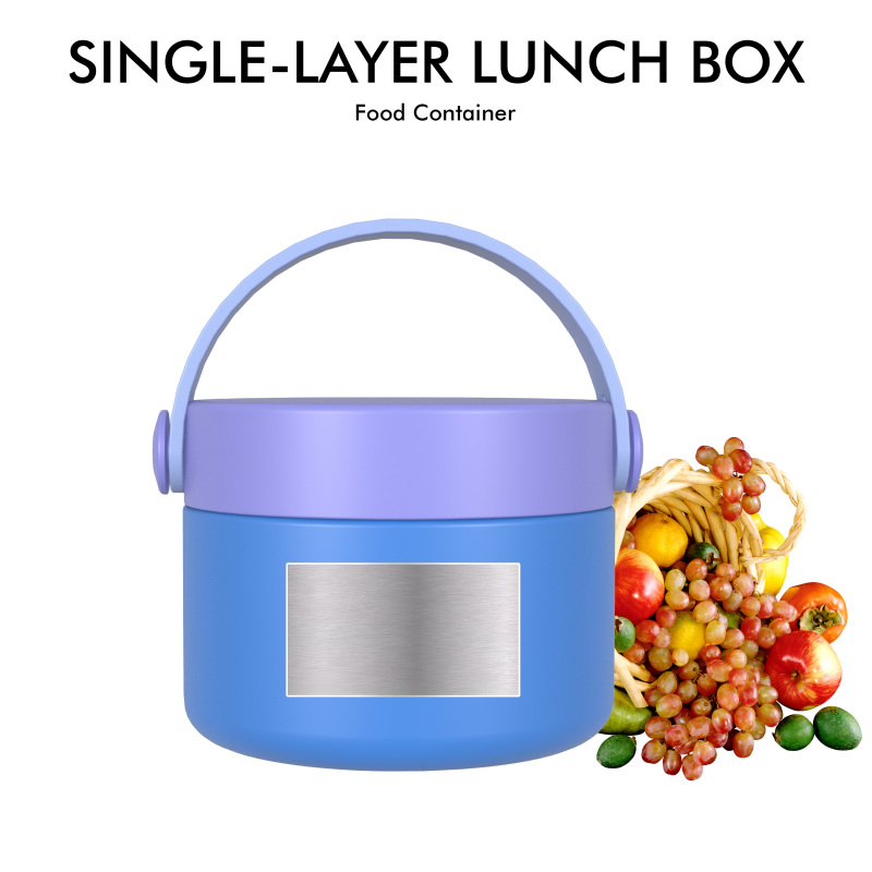 Récipient alimentaire à paroi simple de 370 ml avec couvercle à poignée F13