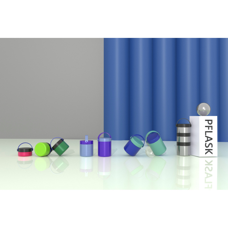 370ml13OZ single wall food container with handle lid F002