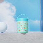 470ml/16OZ double wall insulated food container with handle lid F005