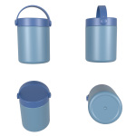 470ml/16OZ double wall insulated food container with handle lid F007