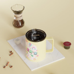 380ml/13OZ double wall insulated mug with spill proof slide lid T016