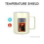 380ml/13OZ double wall insulated mug with spill proof slide lid T016