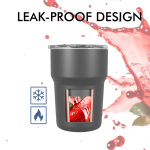 360ml/12OZ double wall insulated tumbler with spill proof slide lid T004