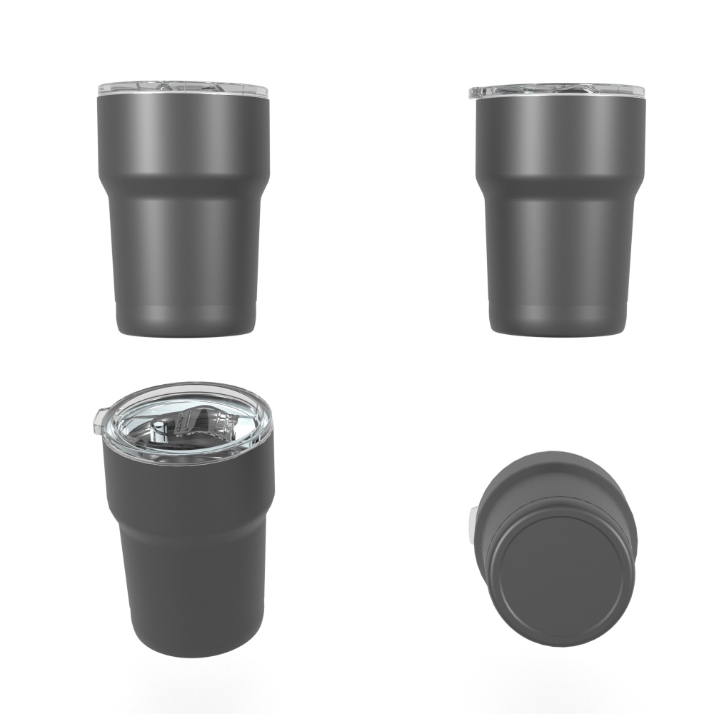 360ml/12OZ double wall insulated tumbler with spill proof slide lid T004