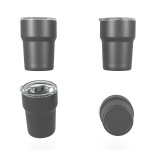 360ml/12OZ double wall insulated tumbler with spill proof slide lid T004