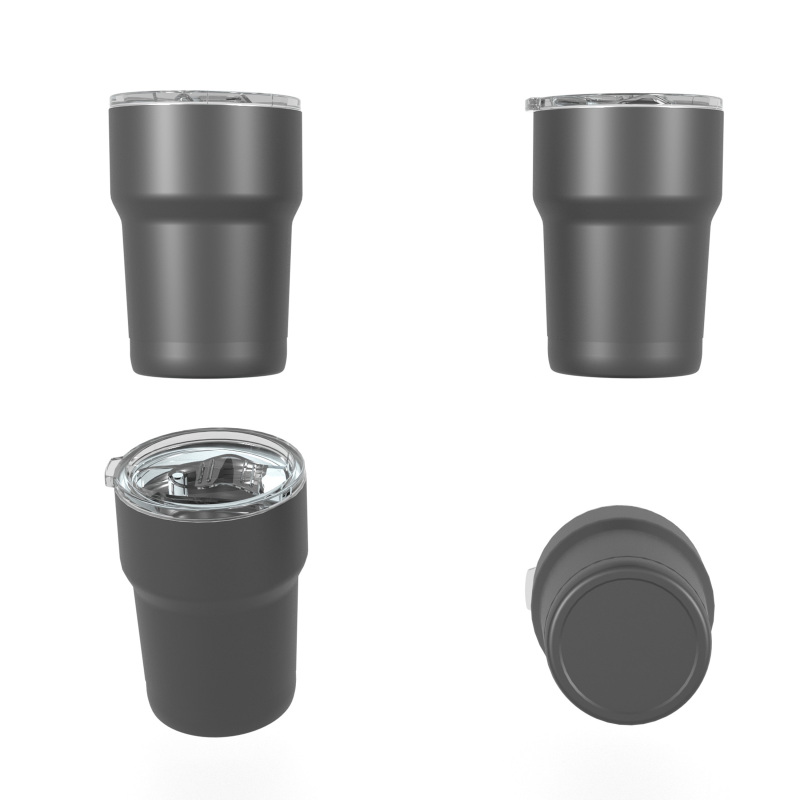 360ml/12OZ double wall insulated tumbler with spill proof slide lid T004