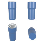 650ml/22OZ double wall insulated tumbler with spill proof slide lid T005