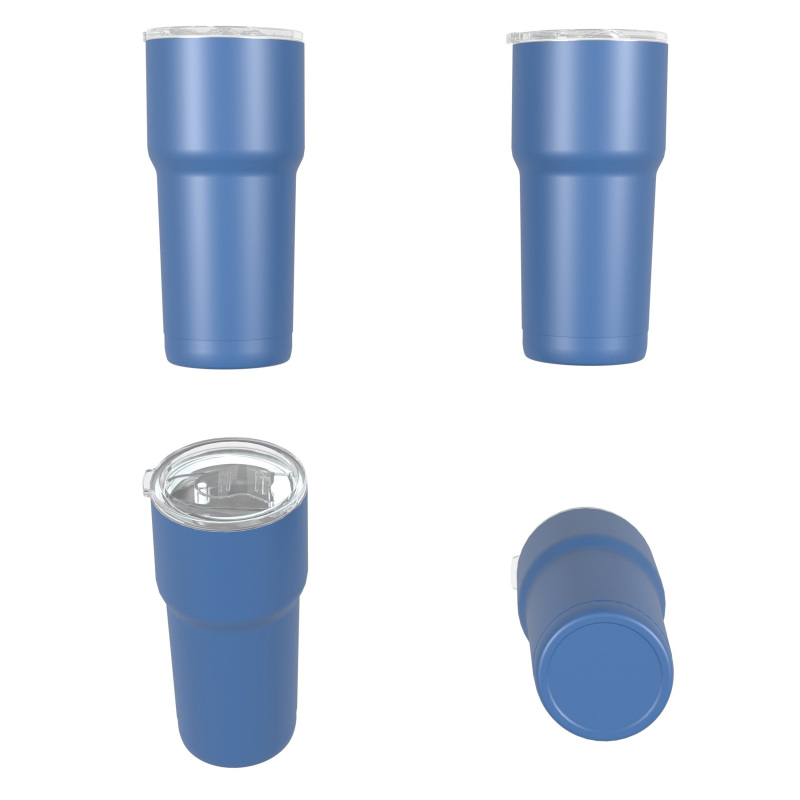 650ml/22OZ double wall insulated tumbler with spill proof slide lid T005