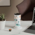 650ml/22OZ double wall insulated tumbler with spill proof slide lid T005