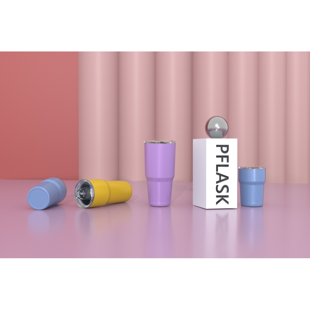 840ml/28OZ double wall insulated tumbler with spill proof slide lid T006