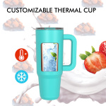 1170ml/40OZ double wall insulated mug with spill proof slide lid T029