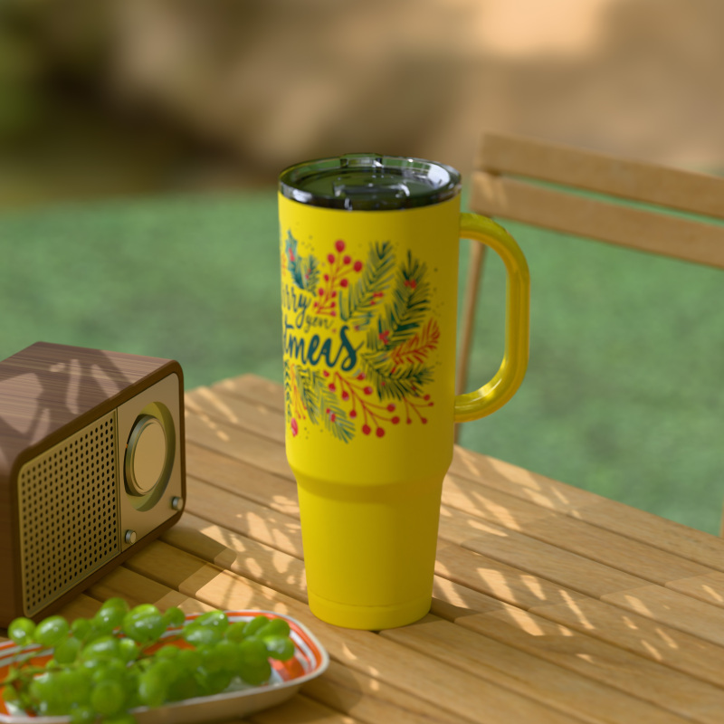 1170ml/40OZ double wall insulated mug with spill proof slide lid T026