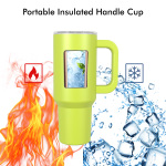 1240ml/40OZ double wall insulated mug withspill proof slide lid T025