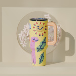 1240ml/40OZ double wall insulated mug withspill proof slide lid T025