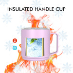 480ml/16OZ double wall insulated mug with spill proof slide lid T017