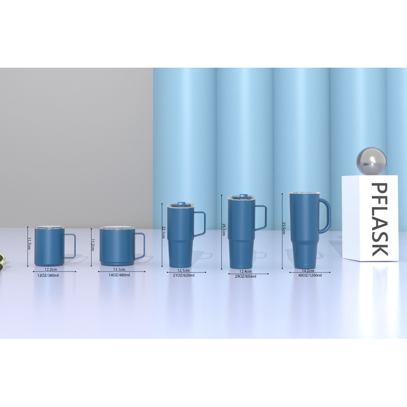 480ml/16OZ double wall insulated mug with spill proof slide lid T017