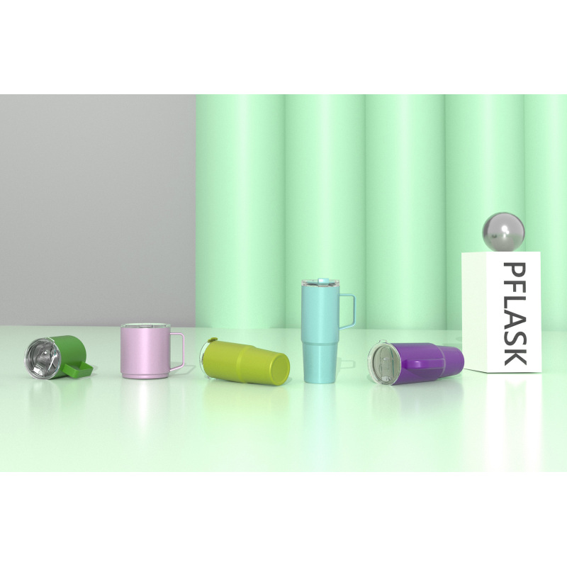 480ml/16OZ double wall insulated mug with spill proof slide lid T017