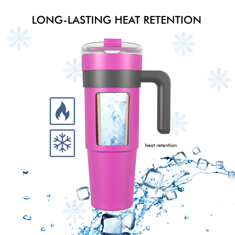 Mug isotherme à double paroi 1140 ml/39 oz avec couvercle rabattable T028