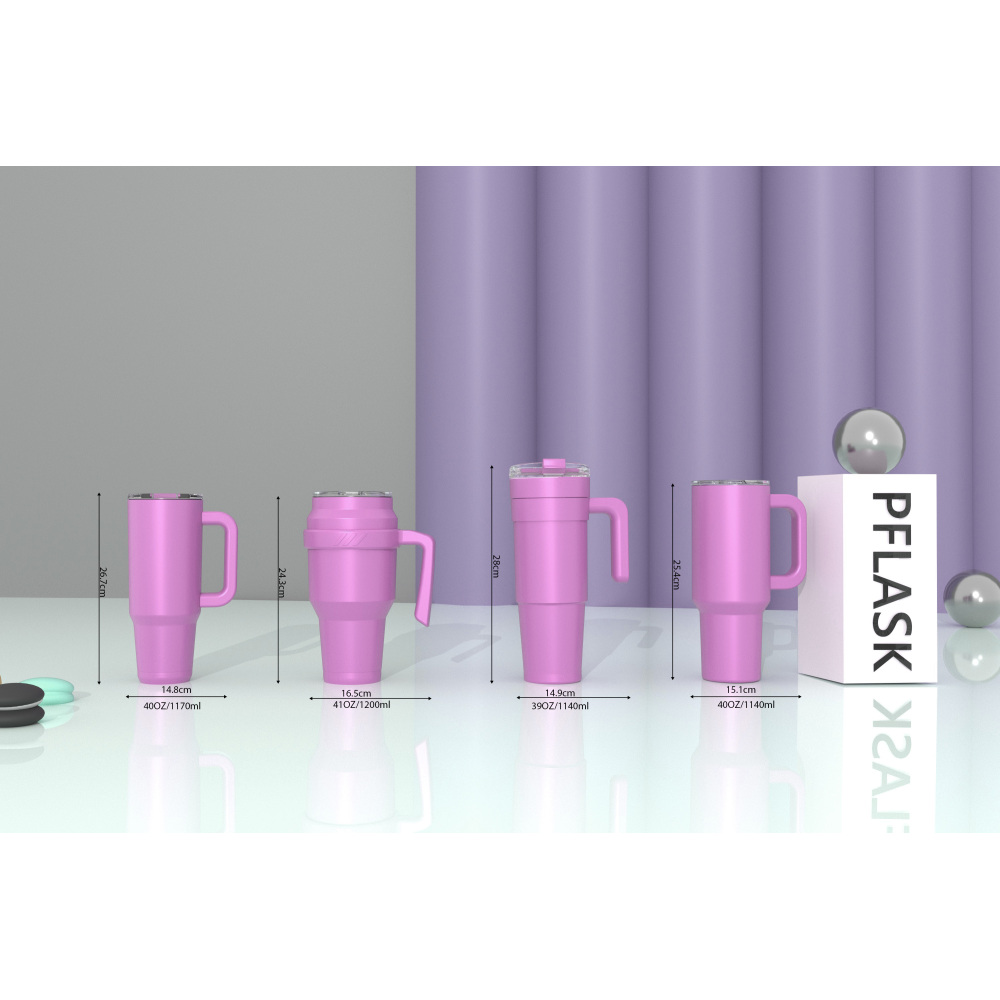 Mug isotherme à double paroi 1140 ml/39 oz avec couvercle rabattable T028