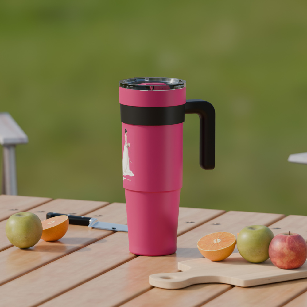 Mug isotherme à double paroi 1140 ml/39 oz avec couvercle rabattable T028