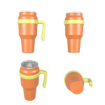 1200 ml/41 oz doppelwandiger Isolierbecher mit Strohhalm-Deckel T027