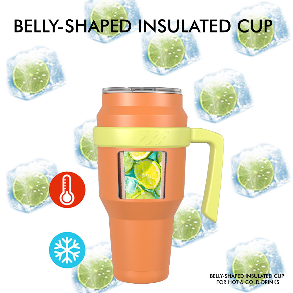 1200ml/41OZ double wall insulated mug with straw-available lid T027