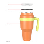 1200ml/41OZ double wall insulated mug with straw-available lid T027