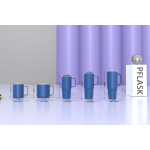 Mug isotherme à double paroi 620 ml/21 oz avec couvercle rabattable T022